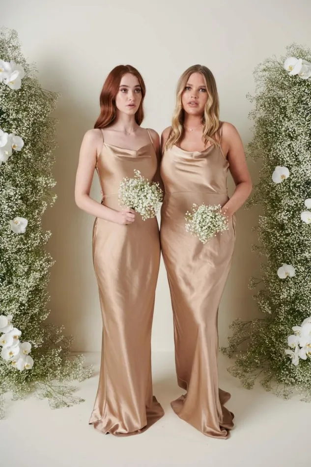 Pretty Lavish Bridesmaid Dresses Women Keisha Maxi Bridesmaid Dress Mocha