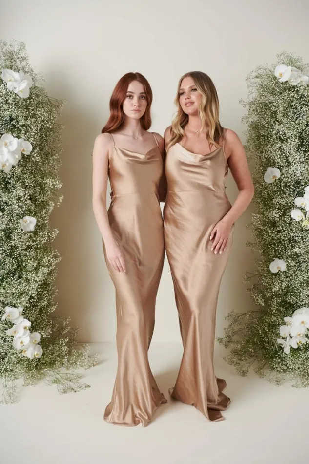 Pretty Lavish Bridesmaid Dresses Women Keisha Maxi Bridesmaid Dress Mocha