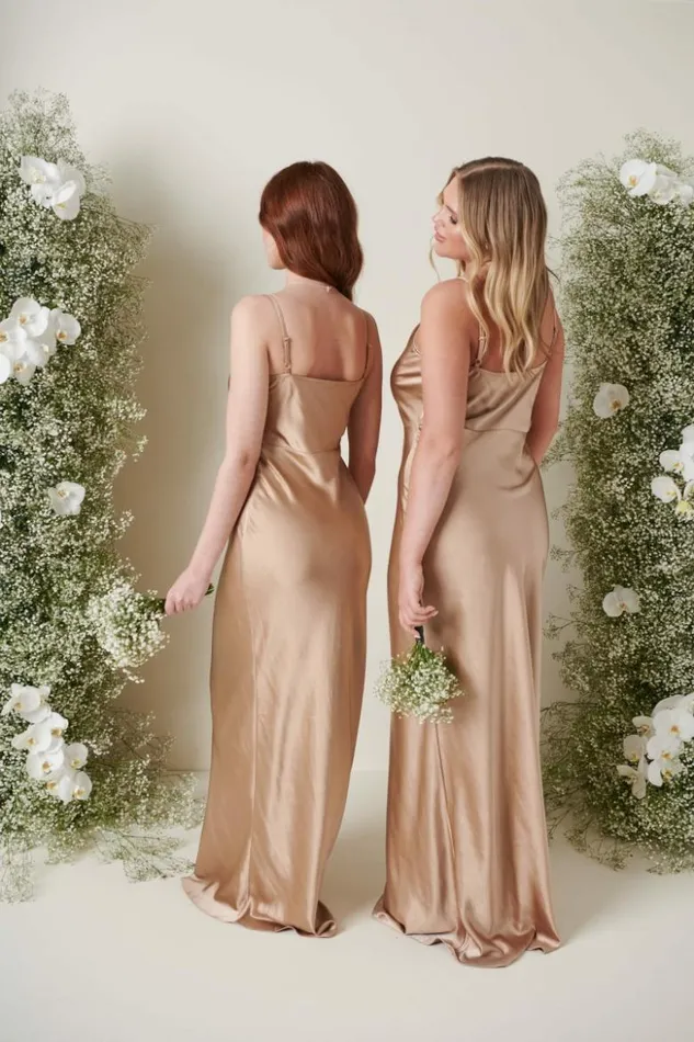 Pretty Lavish Bridesmaid Dresses Women Keisha Maxi Bridesmaid Dress Mocha