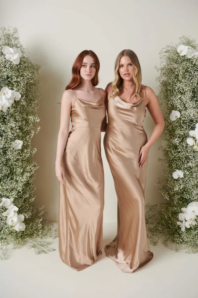 Pretty Lavish Bridesmaid Dresses Women Keisha Maxi Bridesmaid Dress Mocha