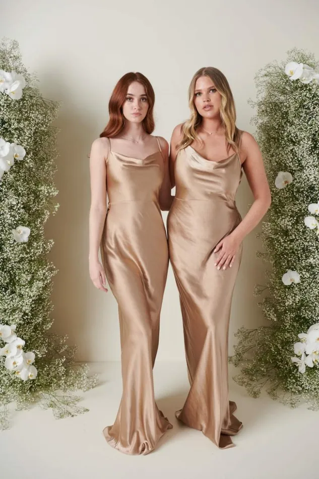 Pretty Lavish Bridesmaid Dresses Women Keisha Maxi Bridesmaid Dress Mocha