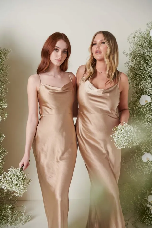 Pretty Lavish Bridesmaid Dresses Women Keisha Maxi Bridesmaid Dress Mocha