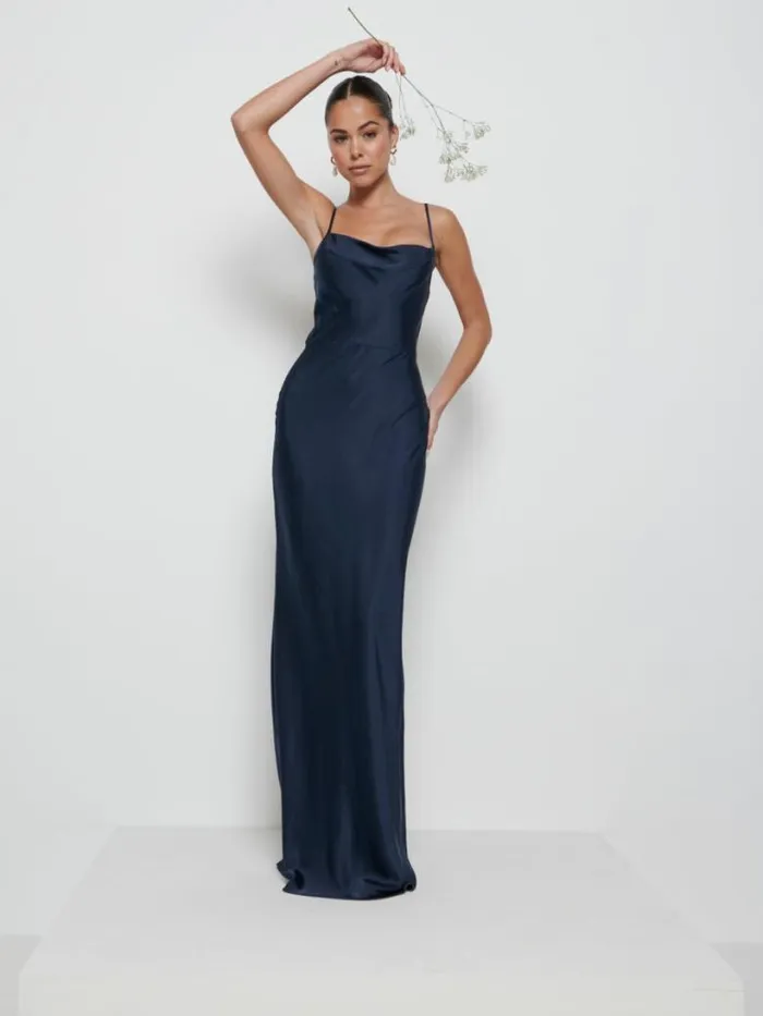 Pretty Lavish Bridesmaid Dresses Women Keisha Maxi Bridesmaid Dress Navy