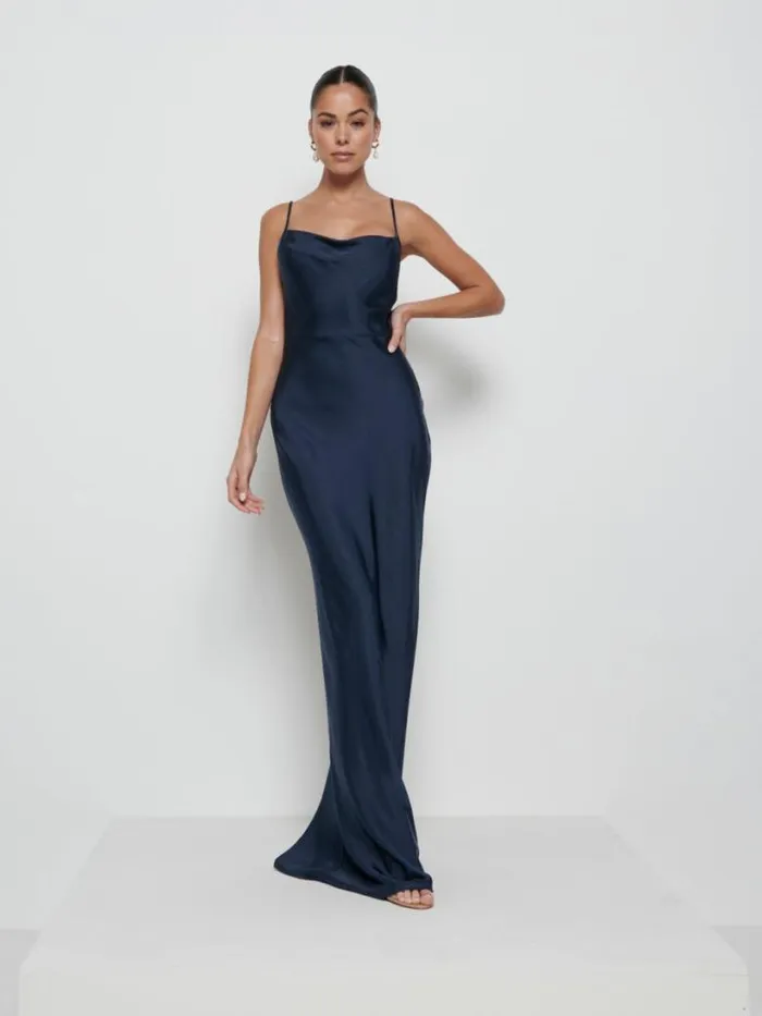 Pretty Lavish Bridesmaid Dresses Women Keisha Maxi Bridesmaid Dress Navy
