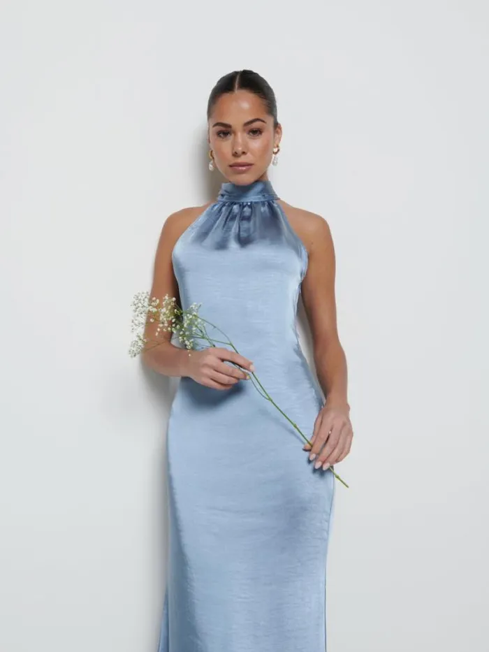 Pretty Lavish Bridesmaid Dresses Women Odelle Maxi Bridesmaid Dress Dusty Blue