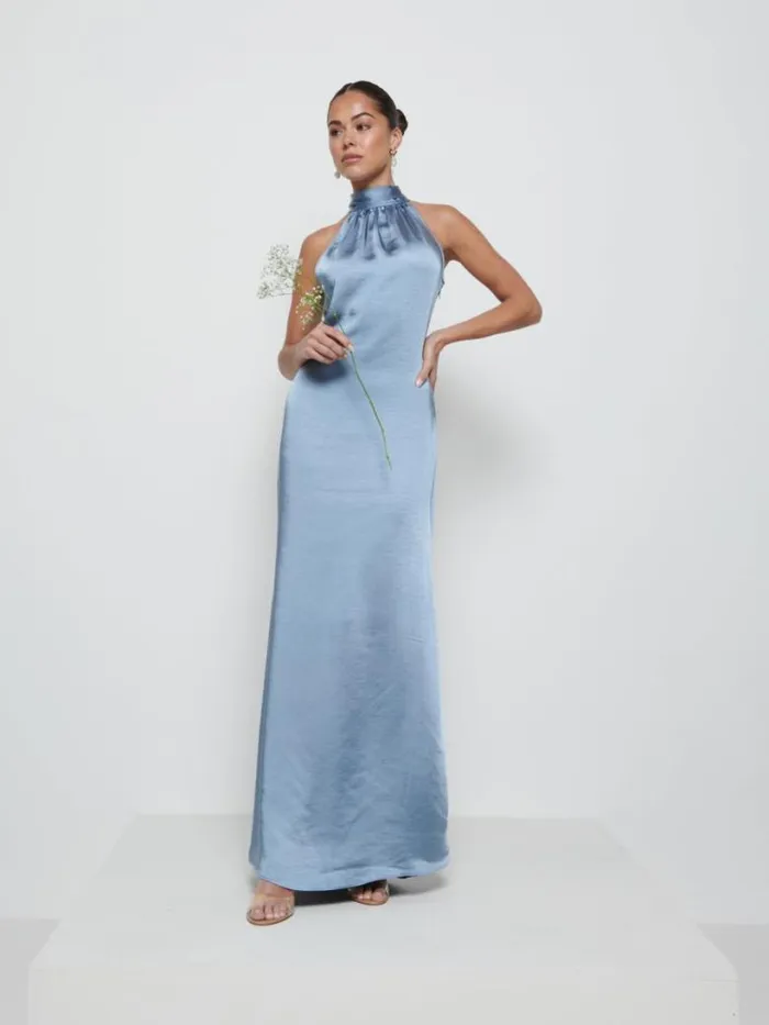 Pretty Lavish Bridesmaid Dresses Women Odelle Maxi Bridesmaid Dress Dusty Blue