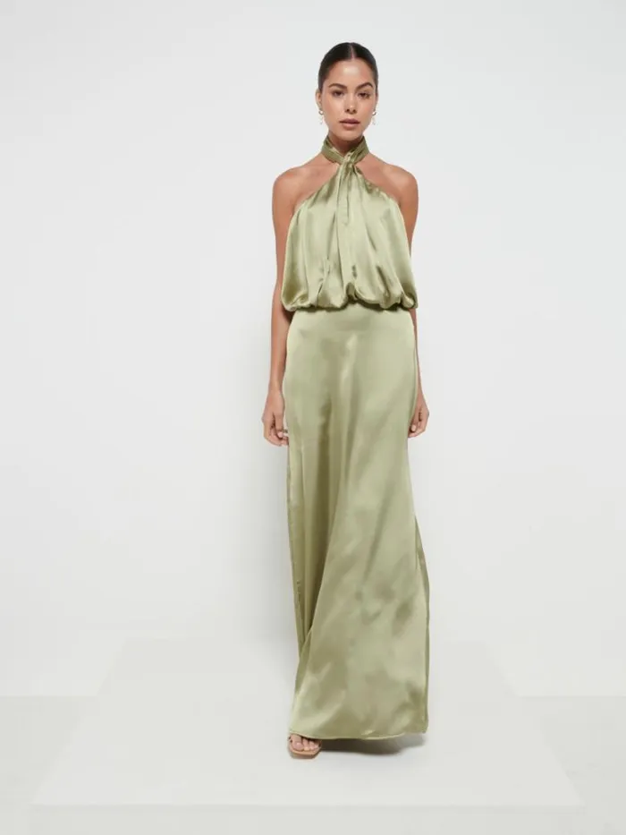Pretty Lavish Bridesmaid Dresses Women Sammie Recycled Maxi Bridesmaid Dress Olive