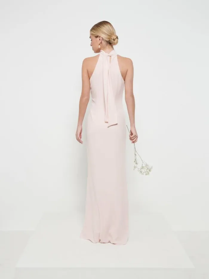 Pretty Lavish Chiffon Bridesmaid Dresses Women Blush Odelle Chiffon Maxi Bridesmaid Dress Pretty Lavish Blush