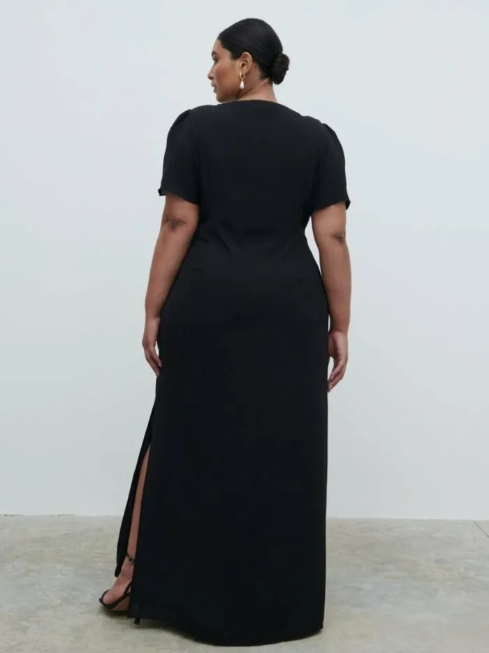 Pretty Lavish Chiffon Bridesmaid Dresses Women Edie Chiffon Maxi Bridesmaid Dress Curve Black