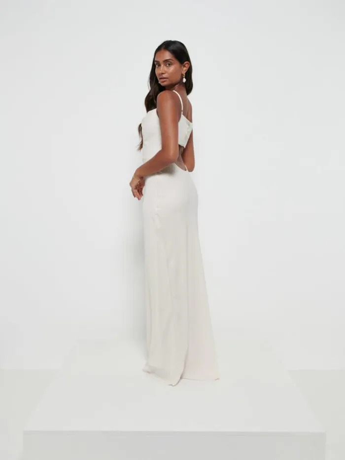 Pretty Lavish Chiffon Bridesmaid Dresses Women Keisha Chiffon Maxi Bridesmaid Dress Champagne