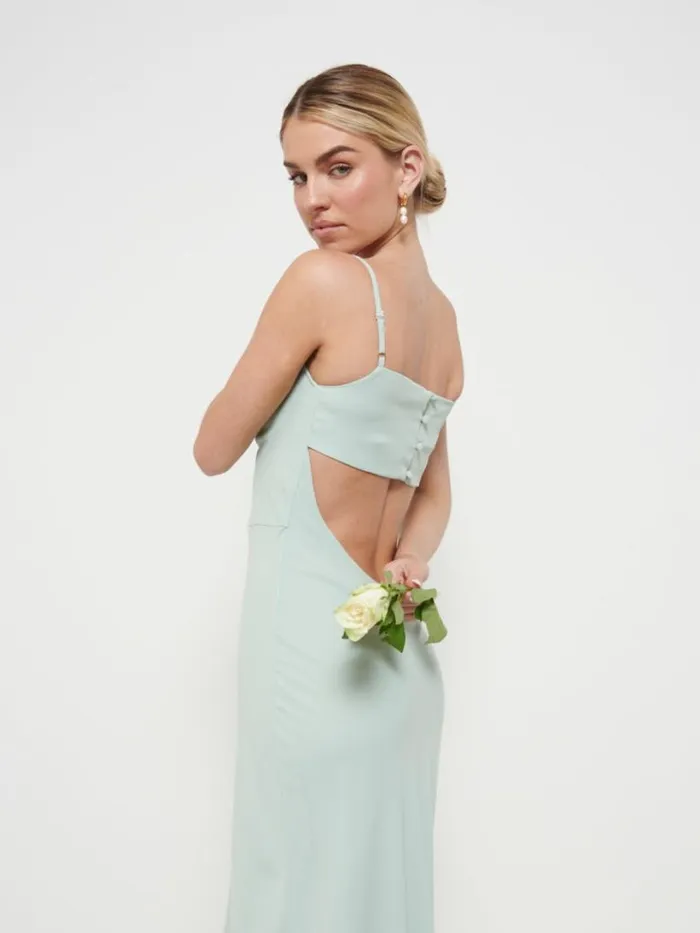Pretty Lavish Chiffon Bridesmaid Dresses Women Keisha Chiffon Maxi Bridesmaid Dress Sage