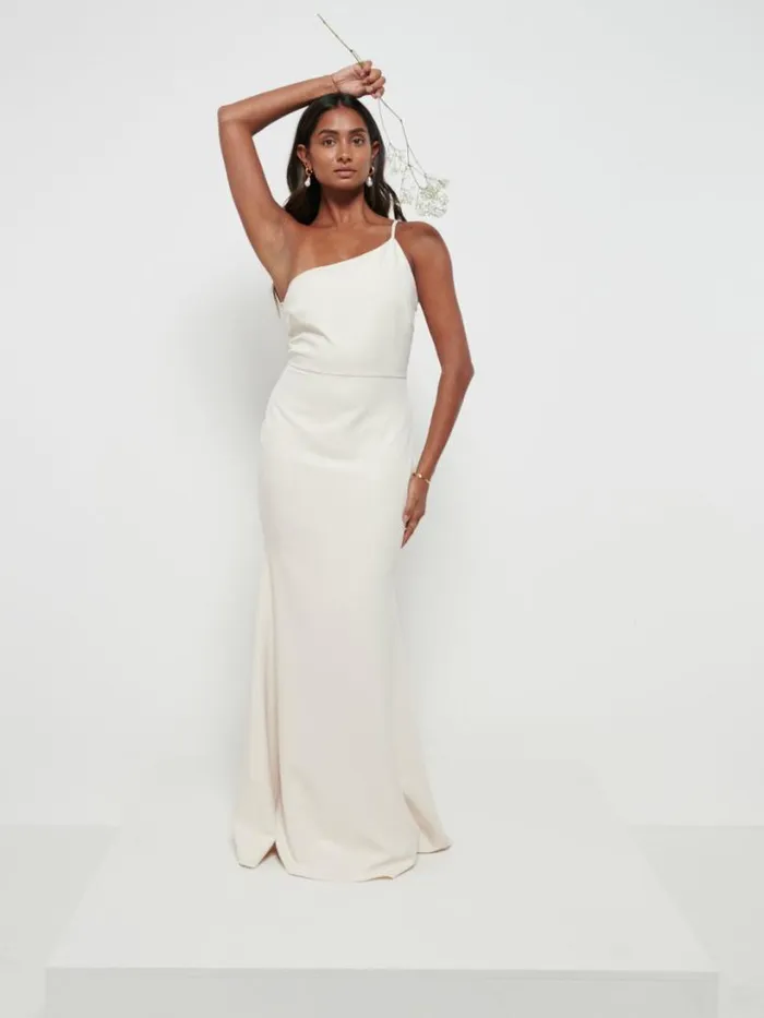 Pretty Lavish Crepe Bridesmaid Dresses Women Amelia Crepe Maxi Bridesmaid Dress Champagne Pretty Lavish Crepe Bridesmaid Dresses Women Amelia Crepe Maxi Bridesmaid Dress Champagne