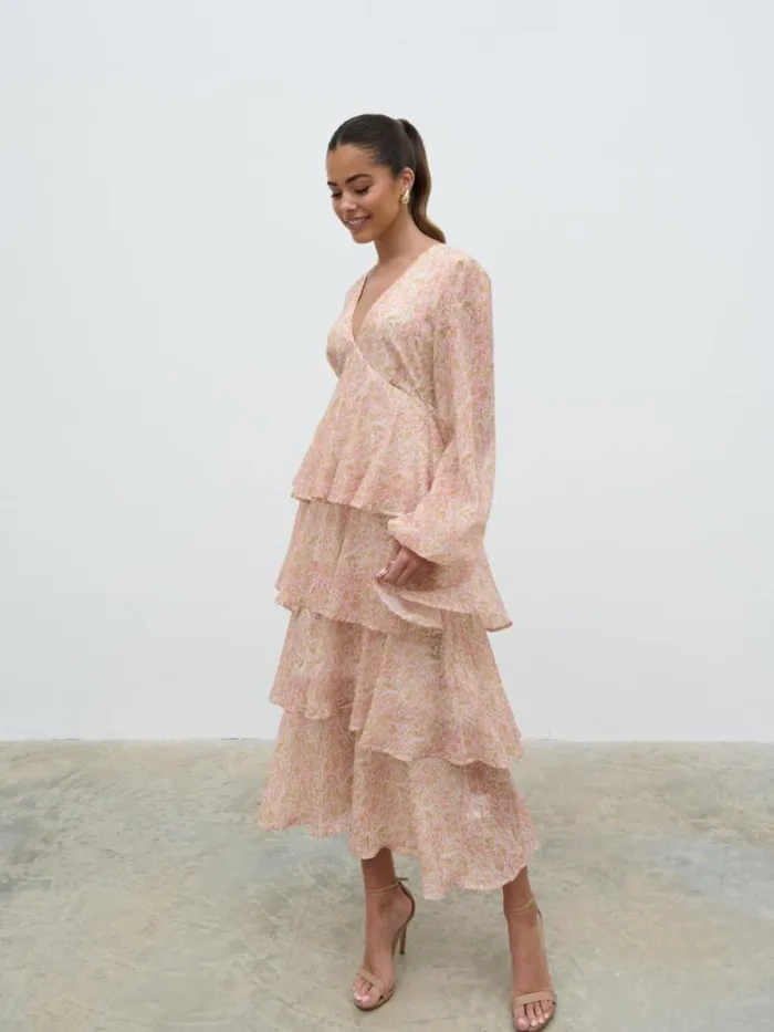 Pretty Lavish Dresses Women Ashton Ruffle Midi Dress Ditsy Animal Sorbet Print Pretty Lavish Dresses Women Ashton Ruffle Midi Dress Ditsy Animal Sorbet Print