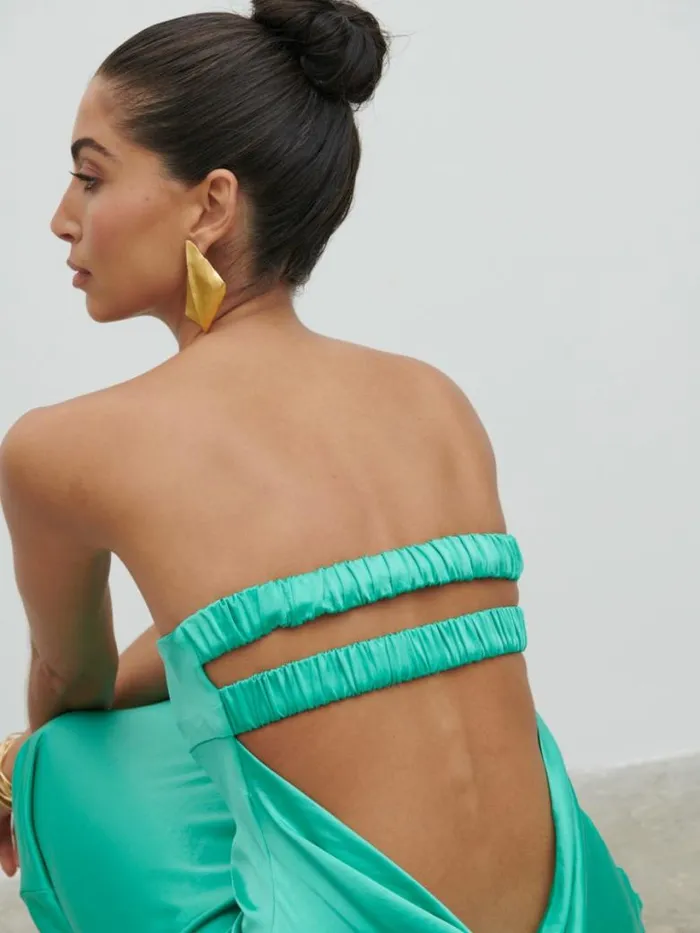 Pretty Lavish Dresses Women Heather Bandeau Maxi Dress Green