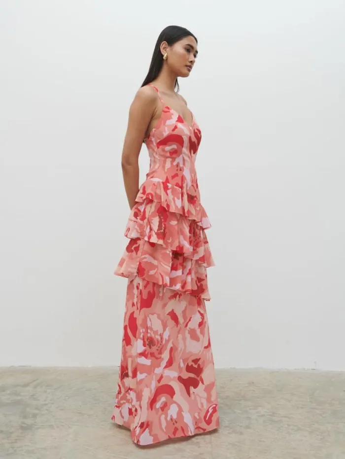 Pretty Lavish Dresses Women Hettie Maxi Dress Abstract Multi Floral