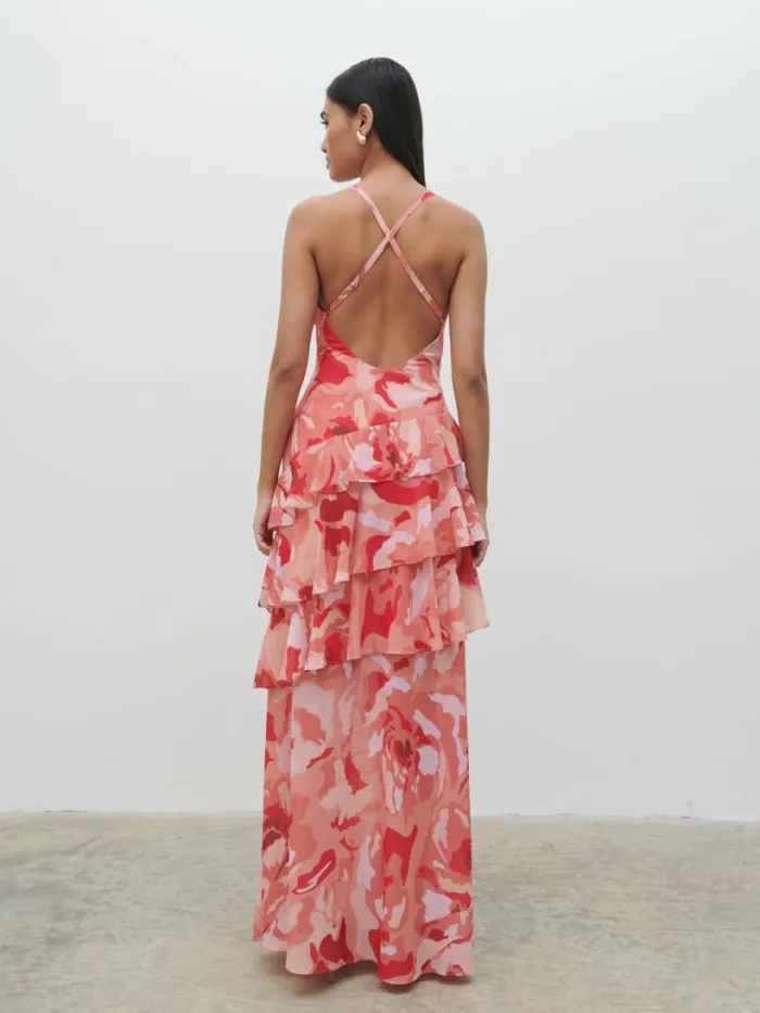 Pretty Lavish Dresses Women Hettie Maxi Dress Abstract Multi Floral