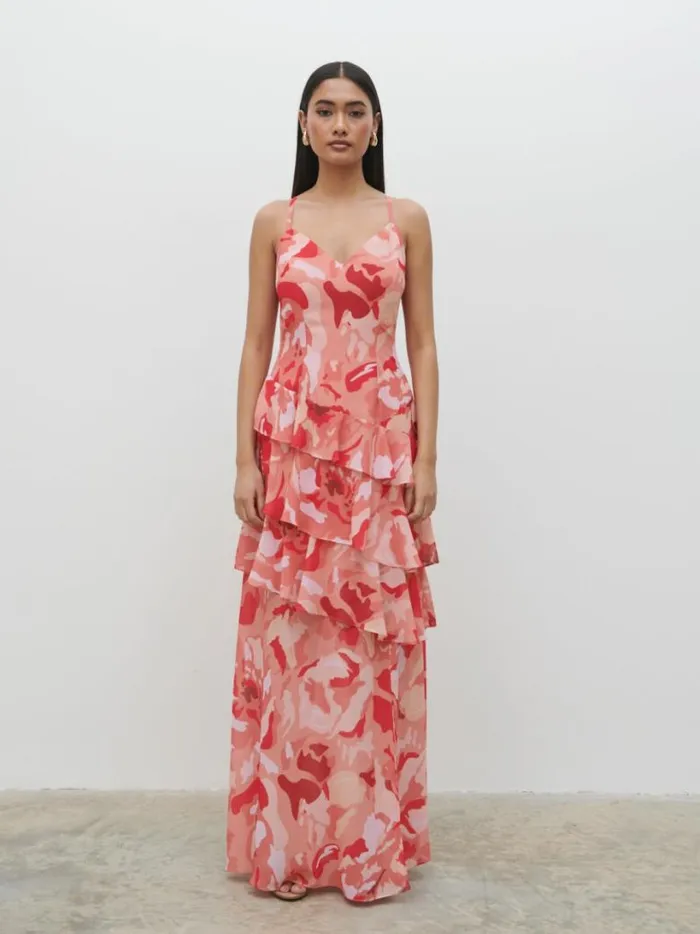 Pretty Lavish Dresses Women Hettie Maxi Dress Abstract Multi Floral
