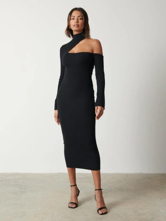 Pretty Lavish Dresses Women Lillian Cut Out Midaxi Dress Black