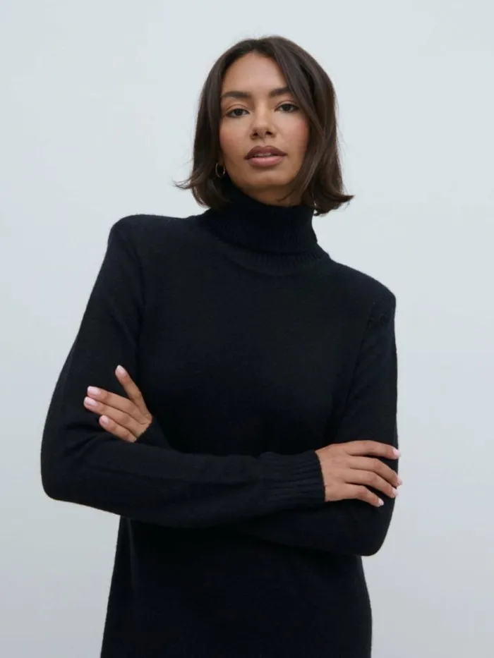Pretty Lavish Dresses Women Marleigh Midaxi Knit Dress Black