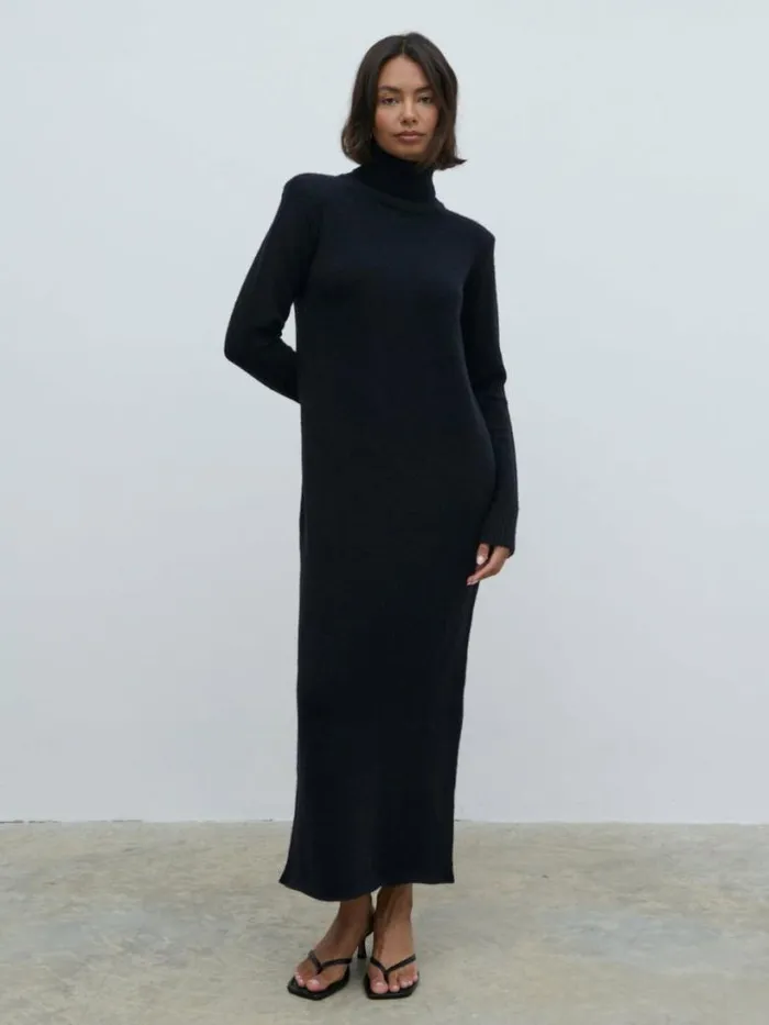 Pretty Lavish Dresses Women Marleigh Midaxi Knit Dress Black