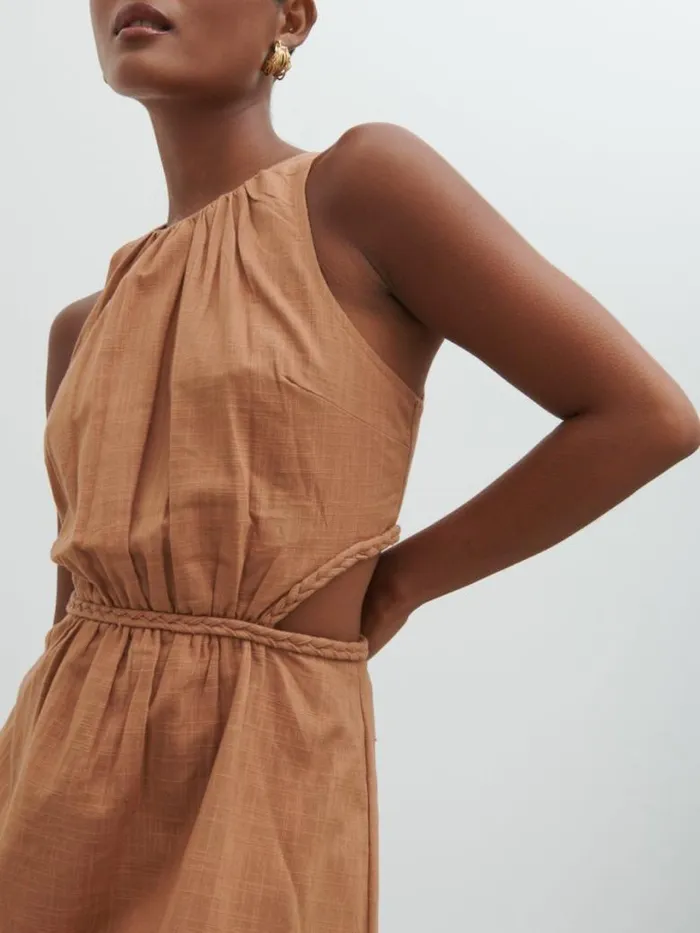 Pretty Lavish Dresses Women Melody Cut Out Mini Dress Brown