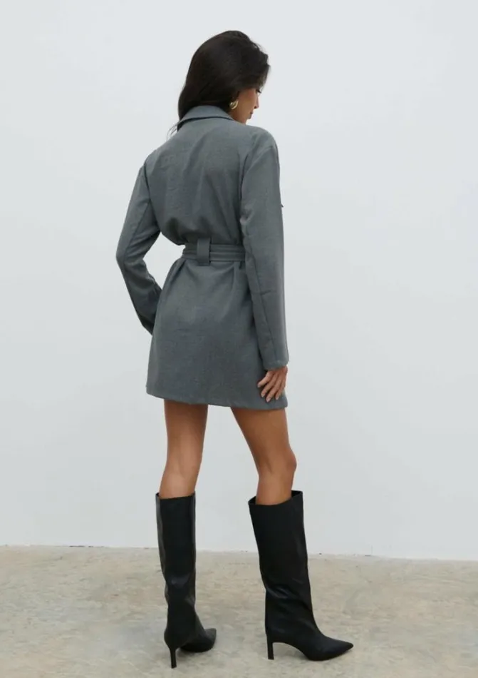 Pretty Lavish Dresses Women Morgan Tailored Cargo Mini Dress Grey