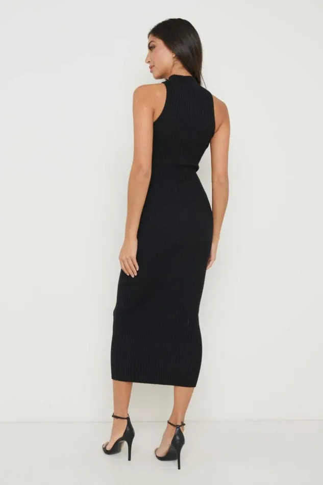 Pretty Lavish Dresses Women Reagan Sleeveless Grown On Neck Dress Black