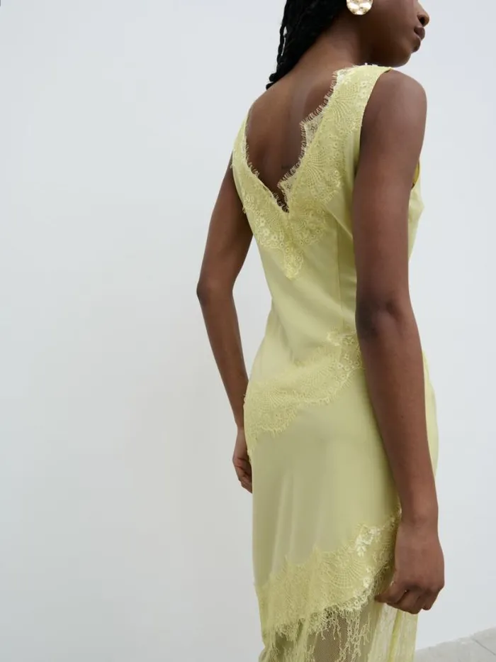 Pretty Lavish Dresses Women Robin Slip Maxi Dress Yellow