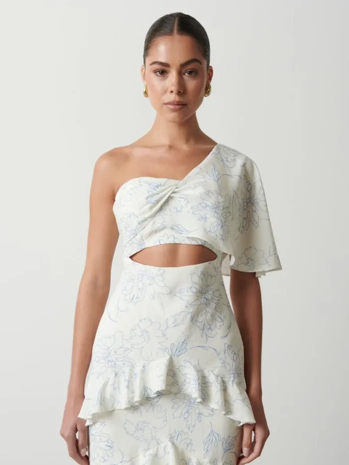 Pretty Lavish Dresses Women Romilly Printed Maxi Dress Peony Abstract Floral