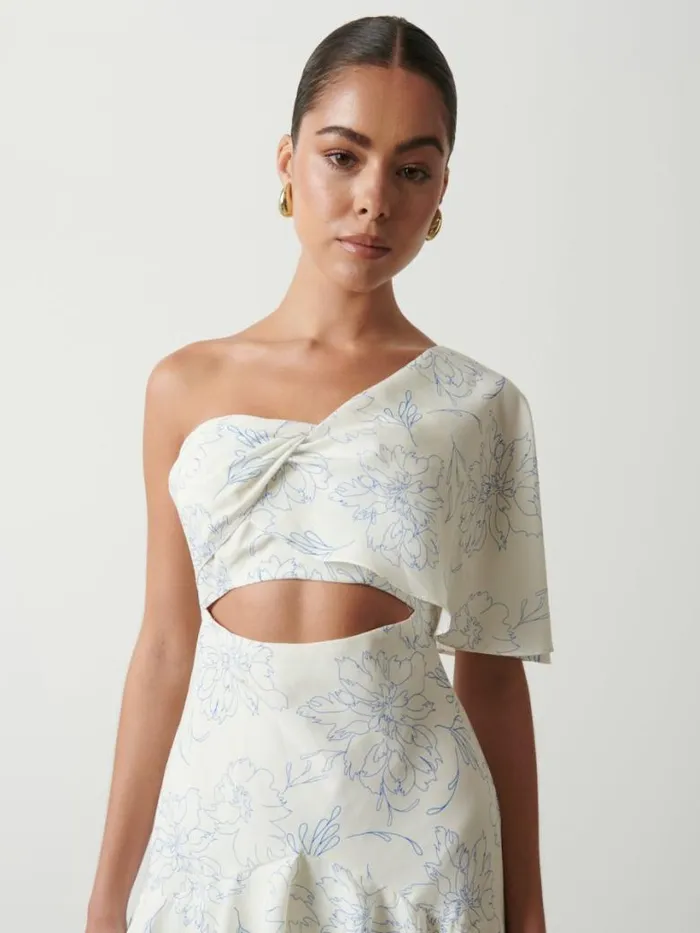 Pretty Lavish Dresses Women Romilly Printed Maxi Dress Peony Abstract Floral