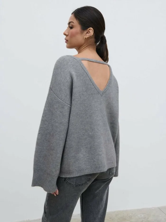 Pretty Lavish Everyday Staples Women Quinn Knit Jumper Grey