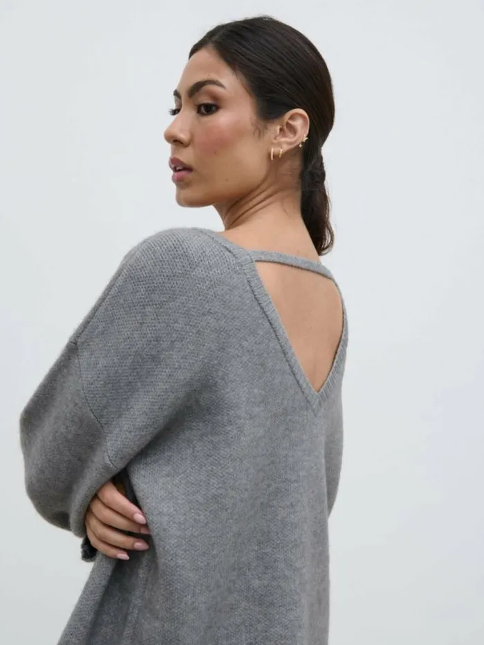 Pretty Lavish Everyday Staples Women Quinn Knit Jumper Grey
