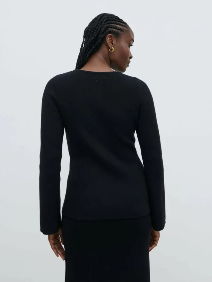Pretty Lavish Everyday Staples Women Shyla Fitted Knit Cardigan Black