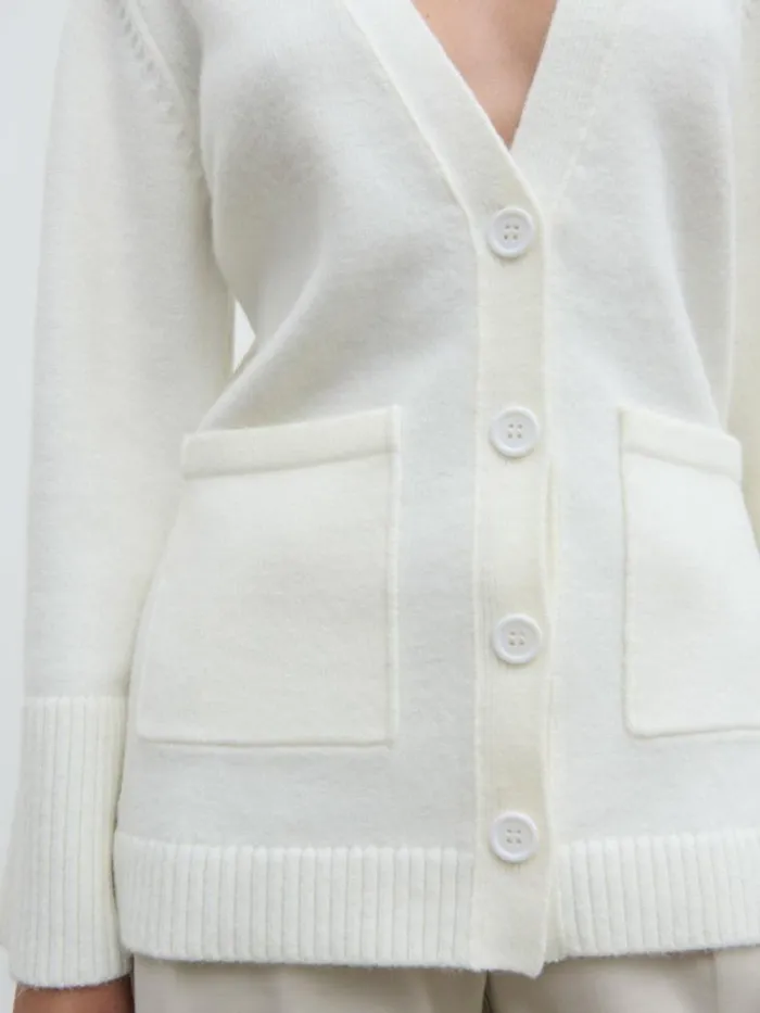 Pretty Lavish Knitwear Women Autumn Knit Cardigan Cream