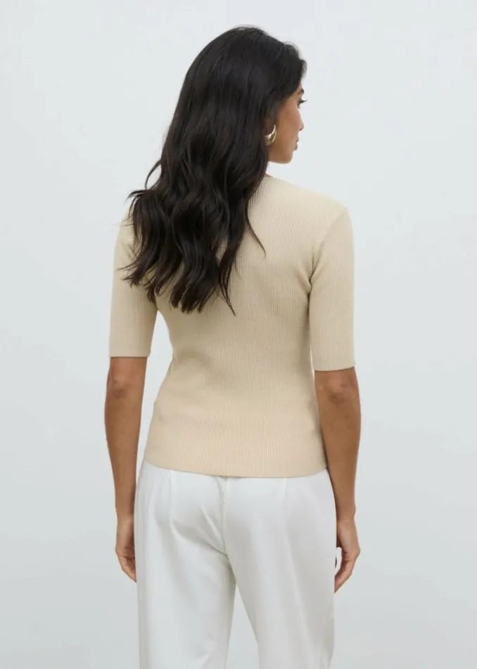 Pretty Lavish Knitwear Women Jayla Knit Top Beige