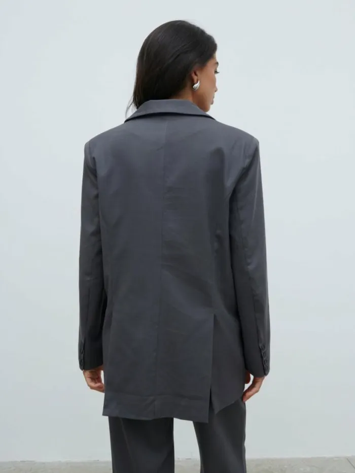 Pretty Lavish Outerwear Women Brady Oversized Boxy Blazer Grey