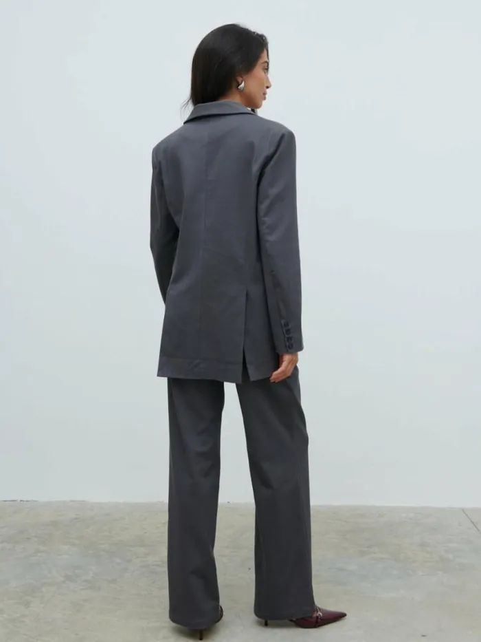 Pretty Lavish Outerwear Women Brady Oversized Boxy Blazer Grey