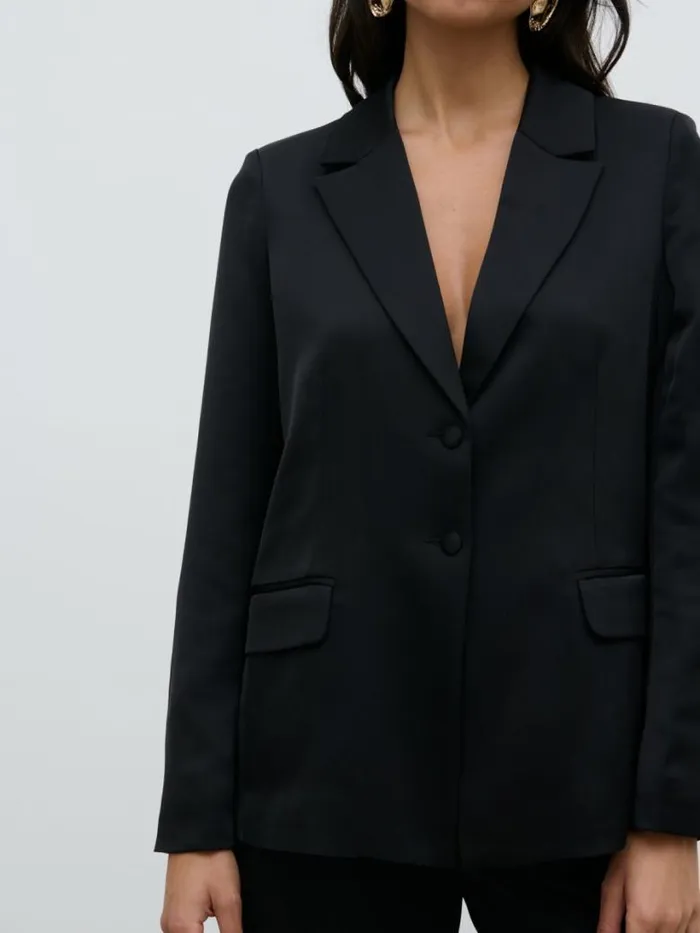 Pretty Lavish Outerwear Women Callie Satin Blazer Black