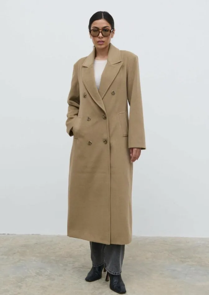 Pretty Lavish Outerwear Women Carissa Oversized Tailored Coat Light Brown