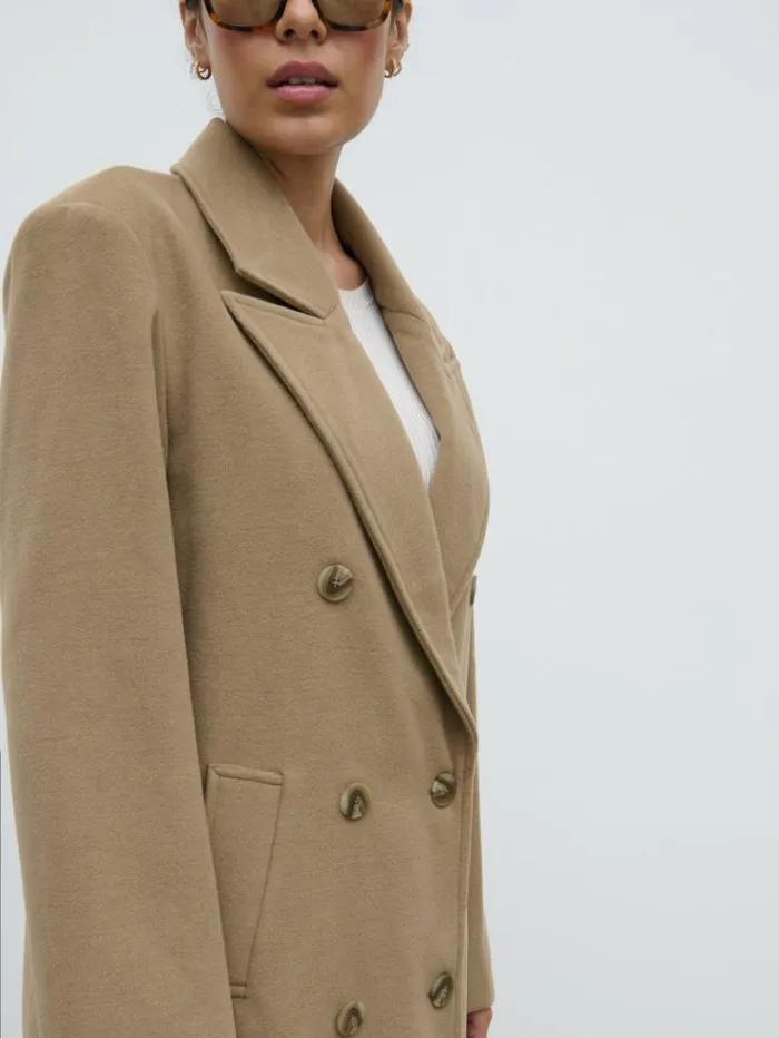Pretty Lavish Outerwear Women Carissa Oversized Tailored Coat Light Brown