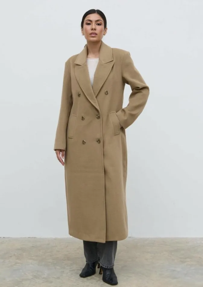 Pretty Lavish Outerwear Women Carissa Oversized Tailored Coat Light Brown