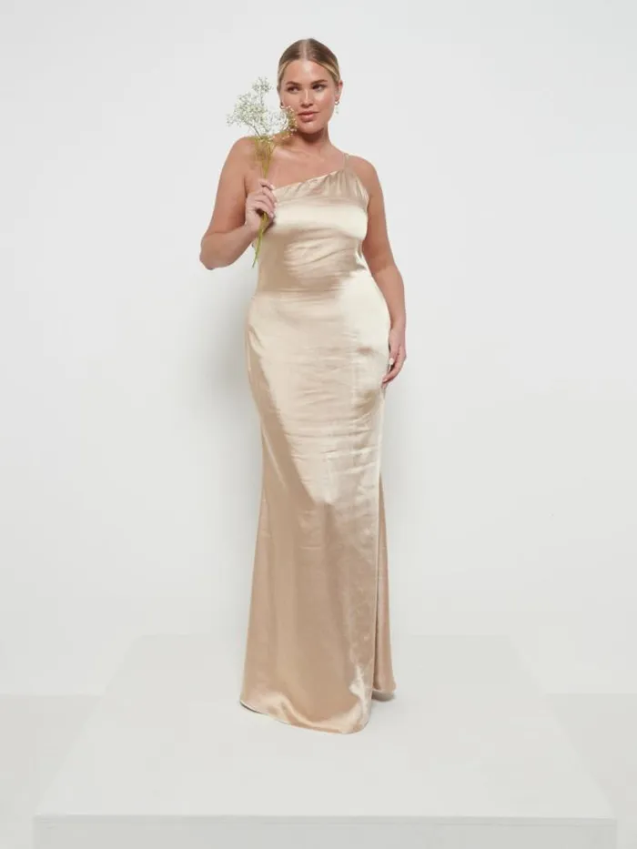 Pretty Lavish Satin Bridesmaid Dresses Women Amelia Maxi Bridesmaid Dress Bronze Pretty Lavish Satin Bridesmaid Dresses Women Amelia Maxi Bridesmaid Dress Bronze