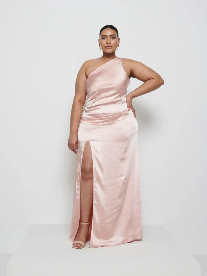 Pretty Lavish Satin Bridesmaid Dresses Women Amelia Ruched Maxi Bridesmaid Dress Curve Blush Pretty Lavish Satin Bridesmaid Dresses Women Amelia Ruched Maxi Bridesmaid Dress Curve Blush