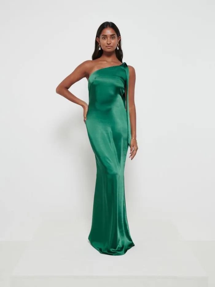 Pretty Lavish Satin Bridesmaid Dresses Women Amelia Tie Maxi Bridesmaid Dress Emerald Pretty Lavish Satin Bridesmaid Dresses Women Amelia Tie Maxi Bridesmaid Dress Emerald