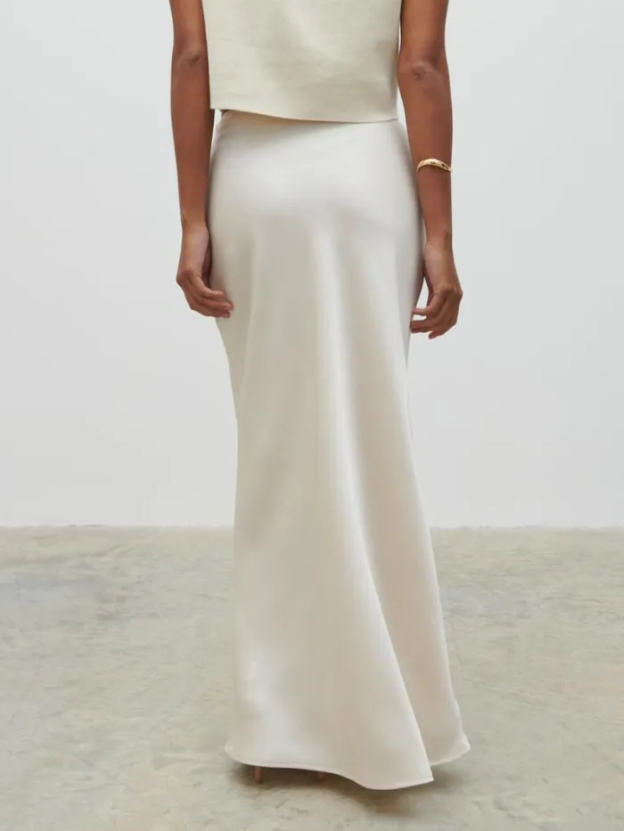 Pretty Lavish Sets Women Breya Maxi Skirt Cream