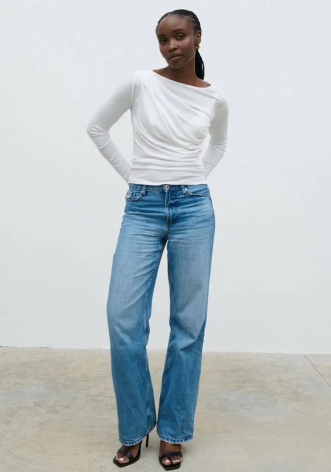 Pretty Lavish Tops Women Aubrie SemiSheer Jersey Top White