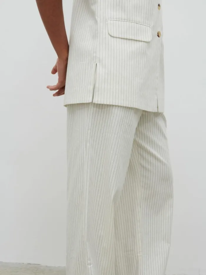Pretty Lavish Tops Women Harlee Waistcoat Pinstripe