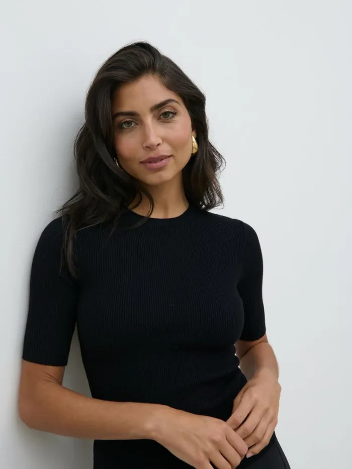 Pretty Lavish Tops Women Jayla Knit Top Black