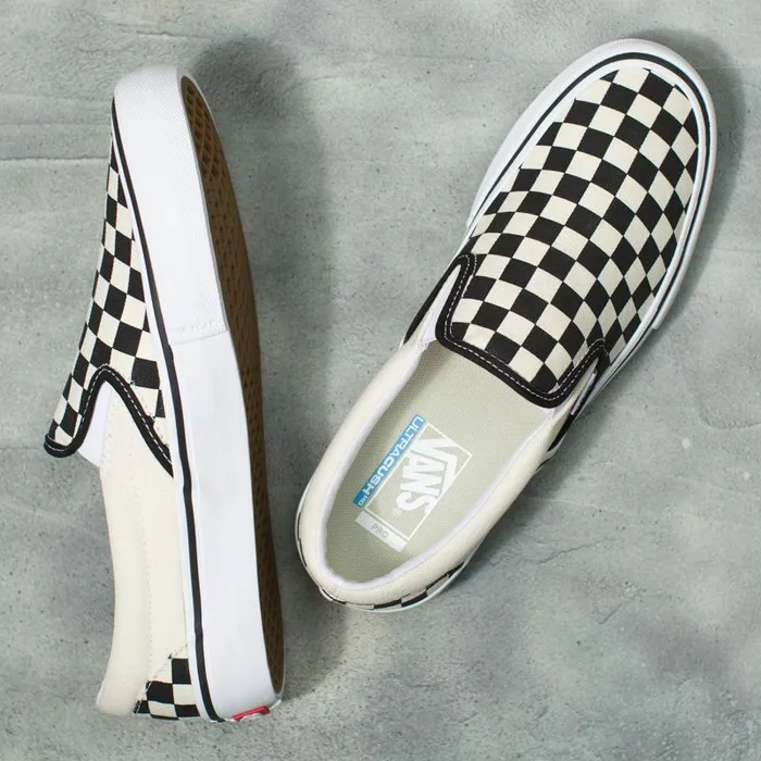 Pro Skate MenWomen Vans Checkerboard SlipOn Pro Blackoff White Pro Skate MenWomen Vans Checkerboard SlipOn Pro Blackoff White