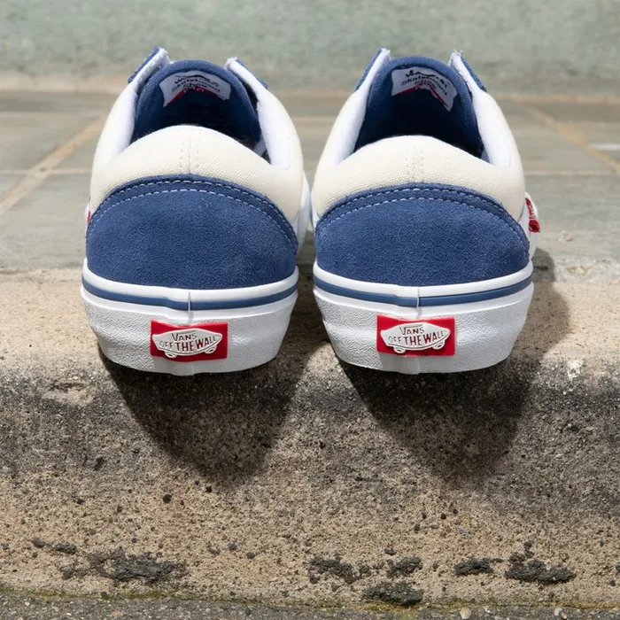 Pro Skate MenWomen Vans Old Skool Pro Sty Navyclassic White